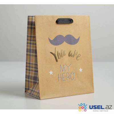 Package gift vertical «You are my hero»